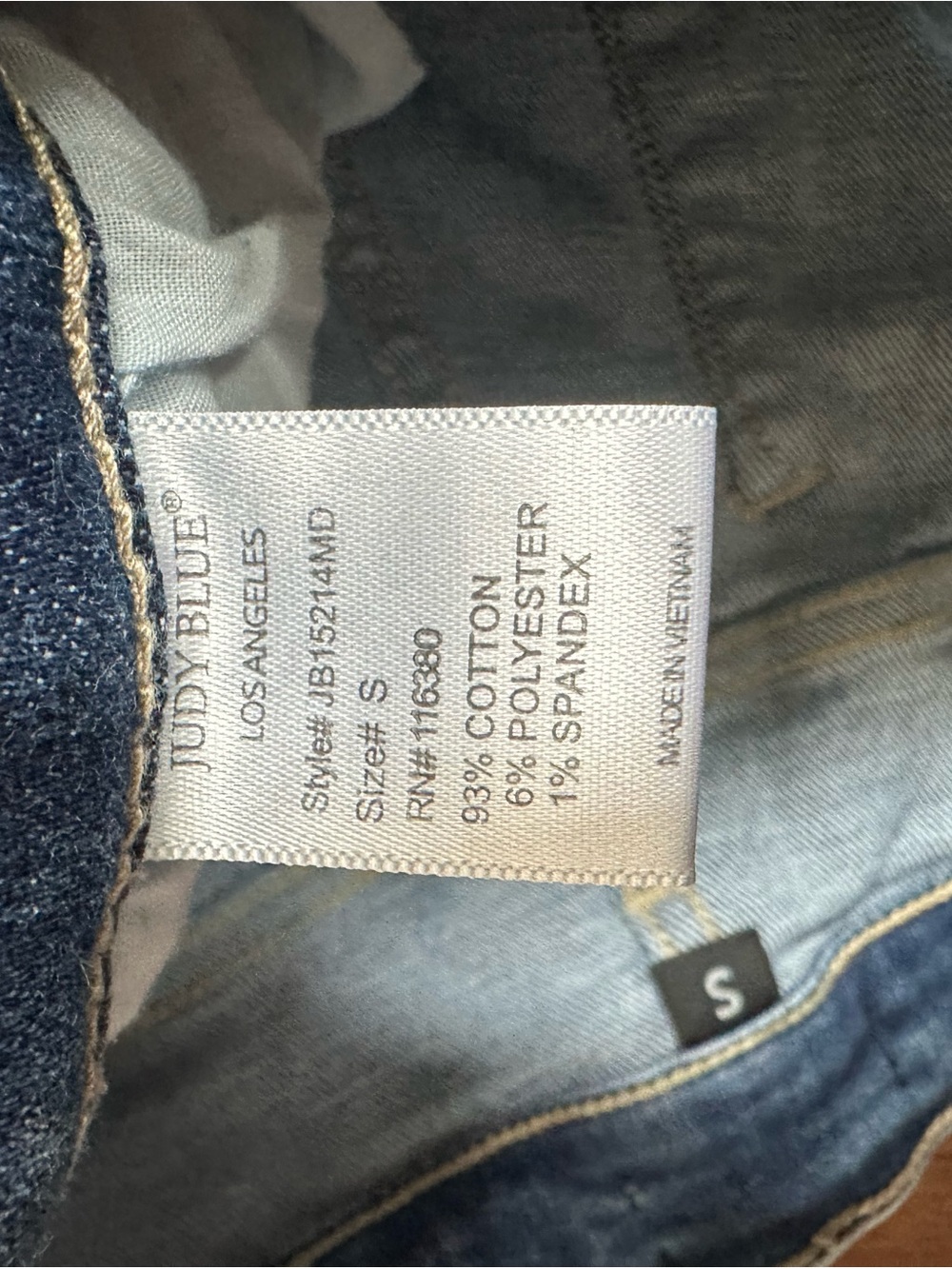 Judy Blue Distressed Medium Wash Denim Shorts - Picture 4 of 4